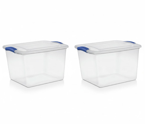 2pk stackable plastic tote box - 2pk,